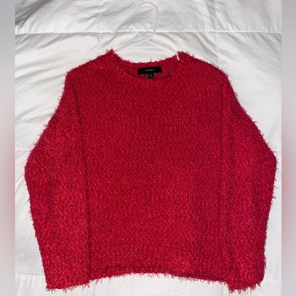 Fuzzy Pink Sweater Forever 21